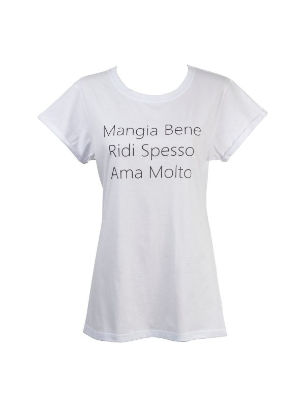 T-shirt Mangia Bene Branca -4