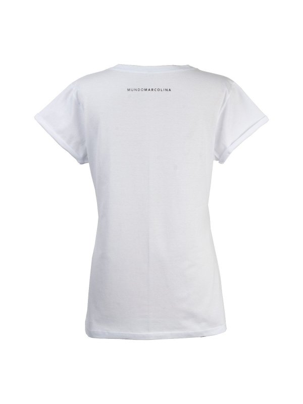 T-shirt Mangia Bene Branca -5