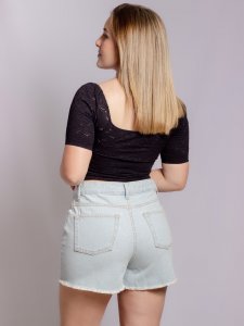 Shorts Jeans Julia Claro -3