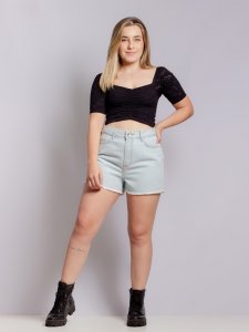 Shorts Jeans Julia Claro -1